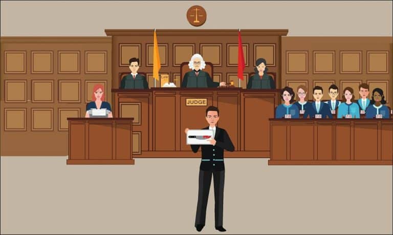 הופעת עורך דין פלילי באולם בית המשפט